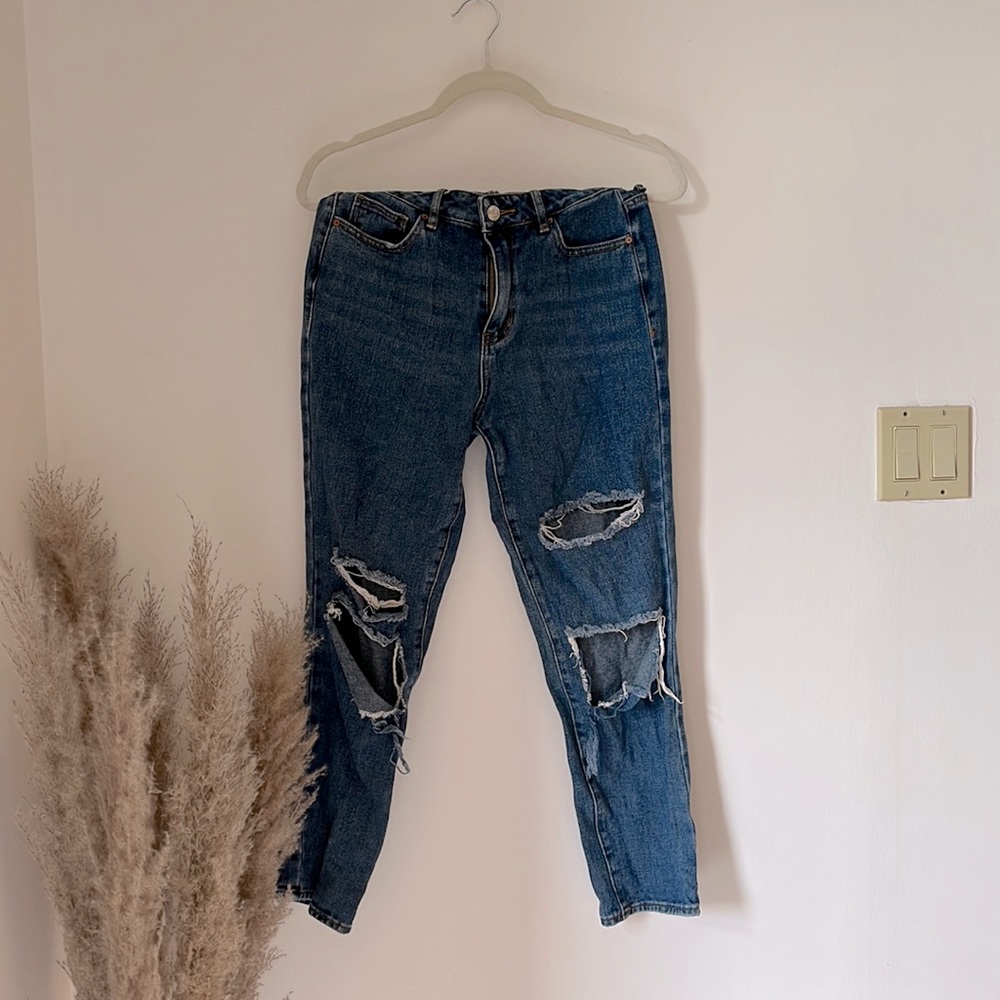Ripped denim jeans